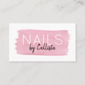 Nails Waterverf penseeltekenscript Visitekaartje (Voorkant)