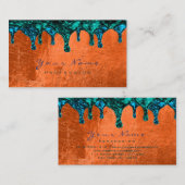 Nails Wax Epilation Depilation Blue Blauwgroen kor Visitekaartje (Voorkant / Achterkant)