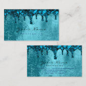 Nails Wax Epilation Depilation Blue Blauwgroen led Visitekaartje (Voorkant / Achterkant)