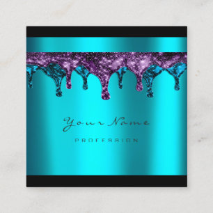 Nails Wax Epilation Depilation Blue Ocean Turquois Vierkante Visitekaartje