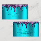 Nails Wax Epilation Depilation Navy Paars BluTeal Visitekaartje (Voorkant / Achterkant)