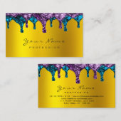 Nails Wax Epilation Depilation Paars Blauwgroen Go Visitekaartje (Voorkant / Achterkant)