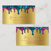 Nails Wax Epilation Depilation Pink Gold Blue Navy Visitekaartje (Voorkant / Achterkant)