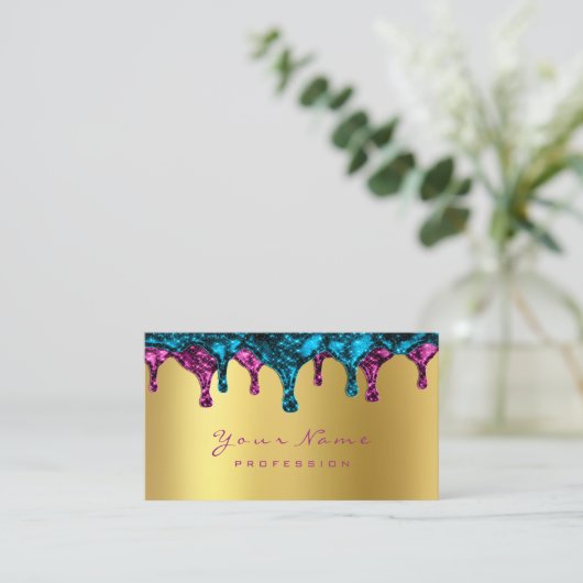 Nails Wax Epilation Depilation Pink Gold Blue Navy Visitekaartje (Staand voorkant)