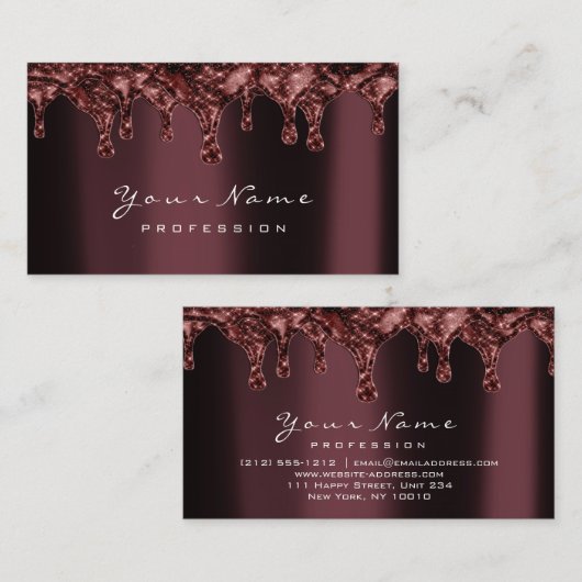 Nails Wax Epilation Studio Bronze Chocolate Cake Visitekaartje (Voorkant / Achterkant)