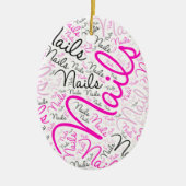 Nails word art keramisch ornament (Voorkant)