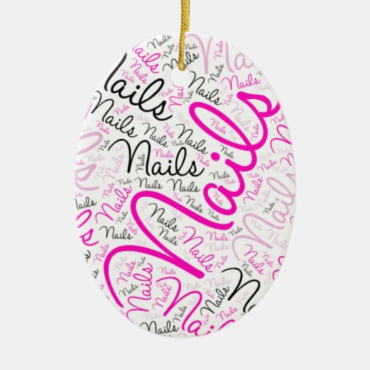 Nails word art keramisch ornament (Voorkant)
