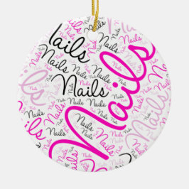 Nails word art keramisch ornament