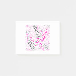 Nails word art post-it® notes