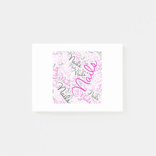 Nails word art post-it® notes (Voorkant)