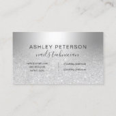 Nails zilverglitter ombre metalen folie visitekaartje (Achterkant)