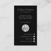 Nails Zwart Wit Beauty Checklist Zakelijk Logo Afsprakenkaartje (Achterkant)