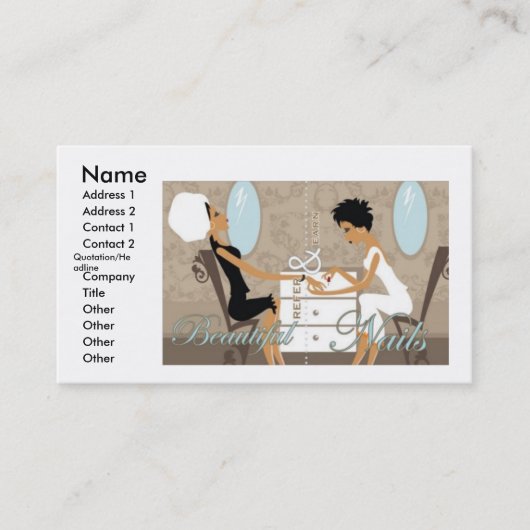 nailsalon_front-3, naam, adres 1, adres 2, ... visitekaartje (Voorkant)
