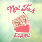 nailtech expert | trendy logo raamsticker (Vel 3)