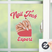 nailtech expert | trendy logo raamsticker (Huis)