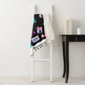 Naipes Retro black 80s Costume Vibrant culture pop Sherpa Deken (In situ)