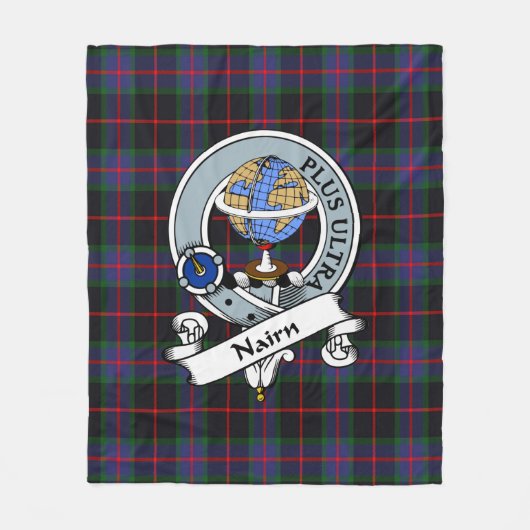 Nairn Clan Badge Tartan Pset Fleece Deken (Voorkant)