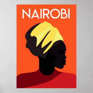 Nairobi africa vintage poster
