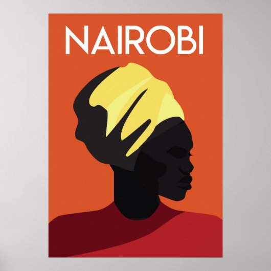 Nairobi africa vintage poster (Voorkant)