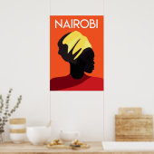 Nairobi africa vintage poster (Keuken)