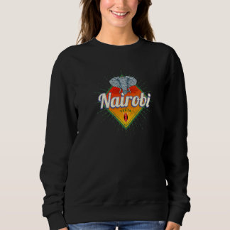 Nairobi Hoofdstad Kenia Retro Olifant Vintage Afri Trui