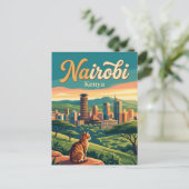 Nairobi Kenia Briefkaart (Staand voorkant)