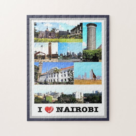 Nairobi - Kenia - I Love - Legpuzzel (Verticaal)