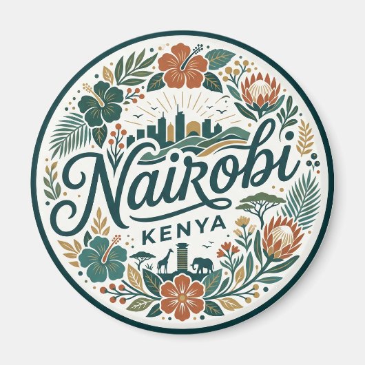 Nairobi Kenia Magneet (Voorkant)