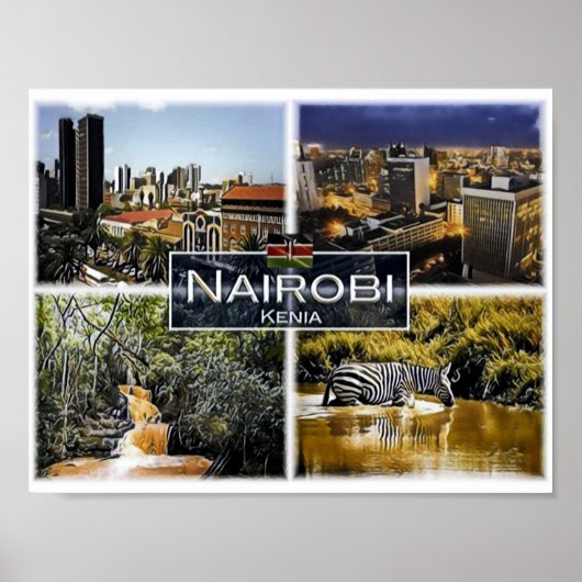 Nairobi - Kenia - Mosaic - Poster (Voorkant)