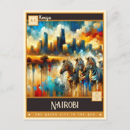 Nairobi, Kenia |  schilderij Briefkaart (Voorkant)