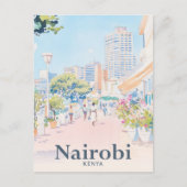 Nairobi Kenia Waterverf schilderij reizen Briefkaart (Voorkant)
