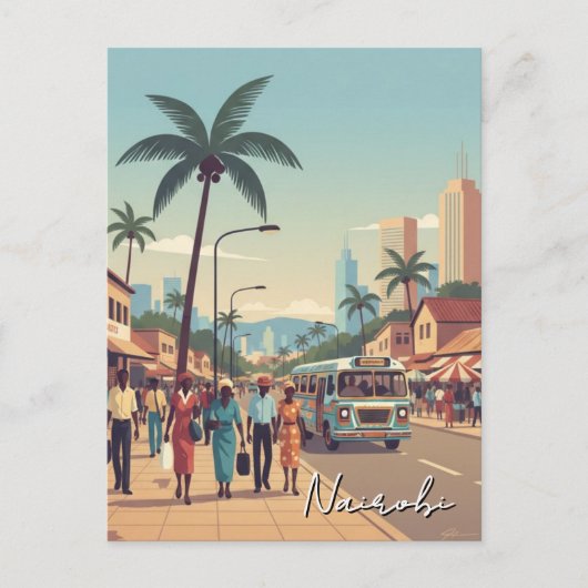 Nairobi Kenya Briefkaart (Voorkant)