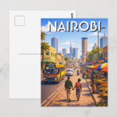 Nairobi Kenya Briefkaart (Voorkant / Achterkant)