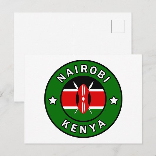 Nairobi Kenya Briefkaart (Voorkant / Achterkant)