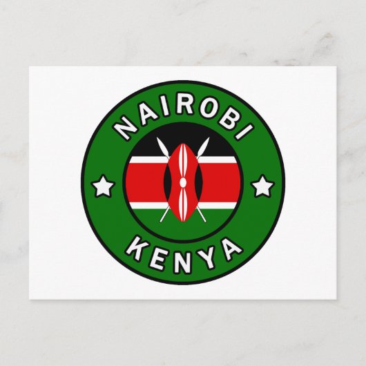 Nairobi Kenya Briefkaart (Voorkant)