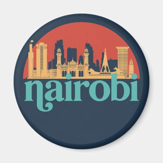 Nairobi Kenya City Skyline Cityscape Magneet (Voorkant)
