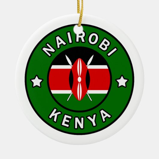 Nairobi Kenya Keramisch Ornament (Voorkant)