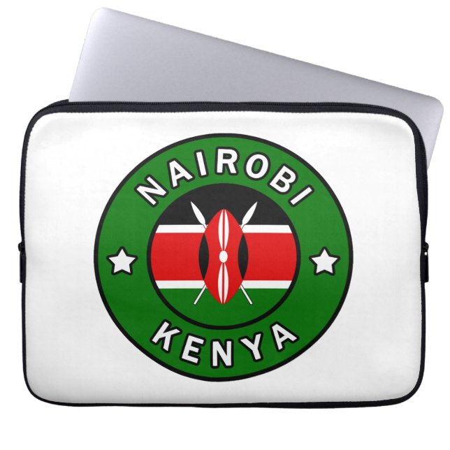Nairobi Kenya Laptop Sleeve (Voorkant)