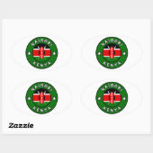 Nairobi Kenya Ovale Sticker (Vel)