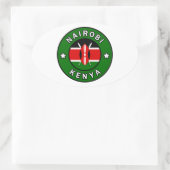 Nairobi Kenya Ovale Sticker (Tas)