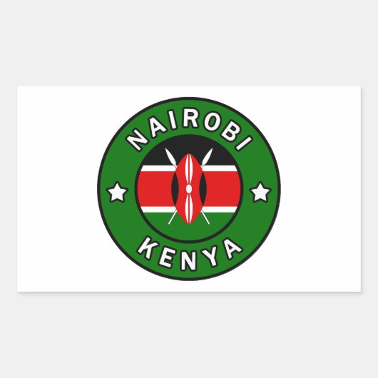 Nairobi Kenya Rechthoekige Sticker (Voorkant)