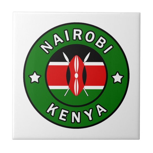 Nairobi Kenya Tegeltje (Voorkant)
