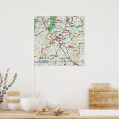 Nairobi Kenya Topografische kaart Poster (Keuken)