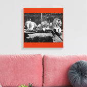 Nairobi Lions - B&W Canvas Afdruk (Insitu (Woonkamer))