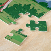 Nairobi Nationaal Park Giraffe Reizen Kunst Vintag Legpuzzel (Zijkant)