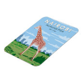 Nairobi Nationaal Park Giraffe Reizen Kunst Vintag Magneet (Linkerzijde)