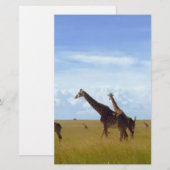 Nairobi National Park Giraffes Briefpapier (Voorkant / Achterkant)
