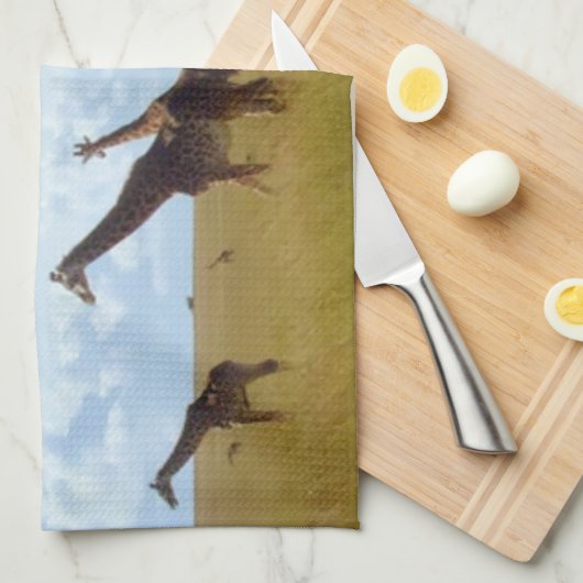 Nairobi National Park Giraffes" Ontwerp Theedoek (Quarter Fold)