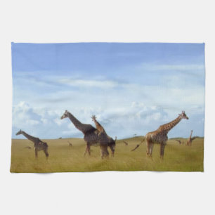 Nairobi National Park Giraffes" Ontwerp Theedoek