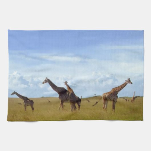 Nairobi National Park Giraffes" Ontwerp Theedoek (Horizontaal)